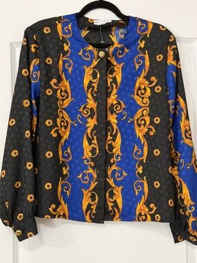 Principles vintage baroque print blouse. Size XL